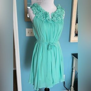 COPY - Adorable seafoam mini chiffon dress. Size US Med.